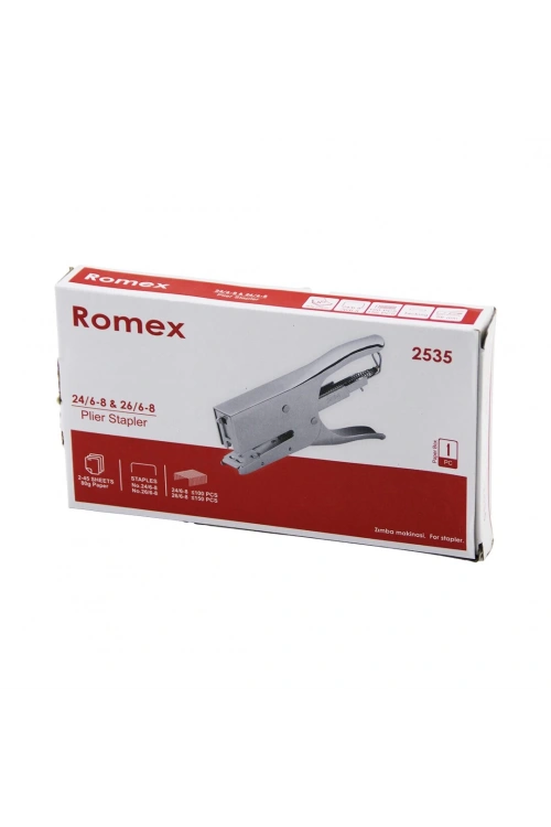 Romex Kod-2535 (pense Model) Çelik Zımba Makinesi (24 /6-8 & 26 /6-8 ) (56mm) (100-150pcs Tel Hazne) (2-45 Sayfa= 80gr)*84