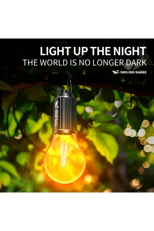 Rustik Taşınabilir Şarjlı Tasarruflu Ampul 10w Led Lamba Type-c Şarj Askılı Asma Aydınlatma