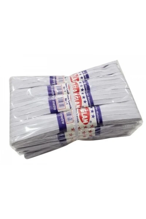 Sağlam ( Beyaz ) ( Yassı ) No-1 10mt Don Lastik*20x25