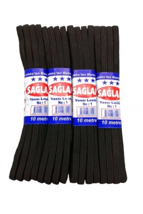 Sağlam Huzur ( Siyah ) ( Yassı ) No-1 10mt Don Lastik*20x25