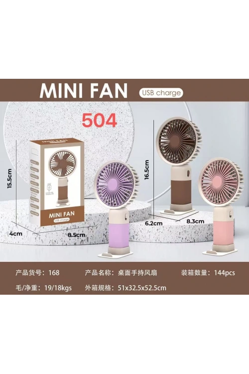Şarjlı Taşınabilir El Tipi Mini Fan Egonex 504