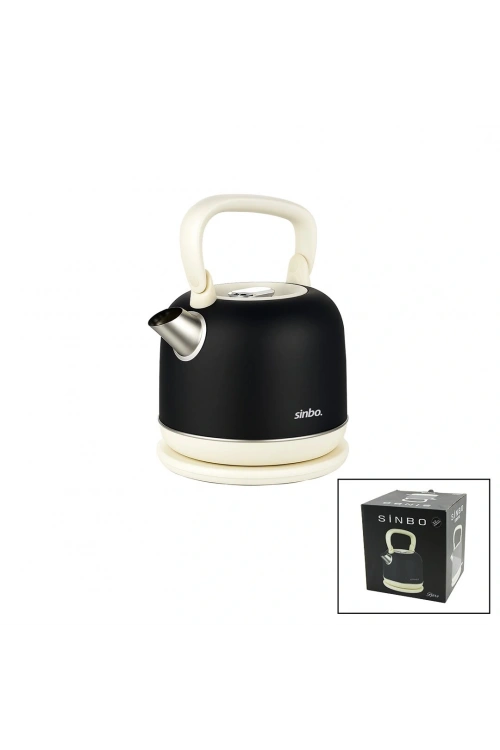 Sinbo Sk-8035 ( Siyah ) ( Çelik ) Retro Pencereli Kettle Su Isıtıcısı ( Kablosuz Kullanım ) ( 2.2lt ) (360° Dönebilme)*4