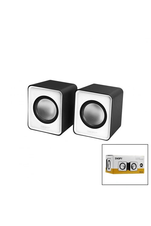 Snopy Sn-66 ( Beyaz ) Usb 2.0 Multimedya 1+1 Hoparlör Speaker Set 6w*100