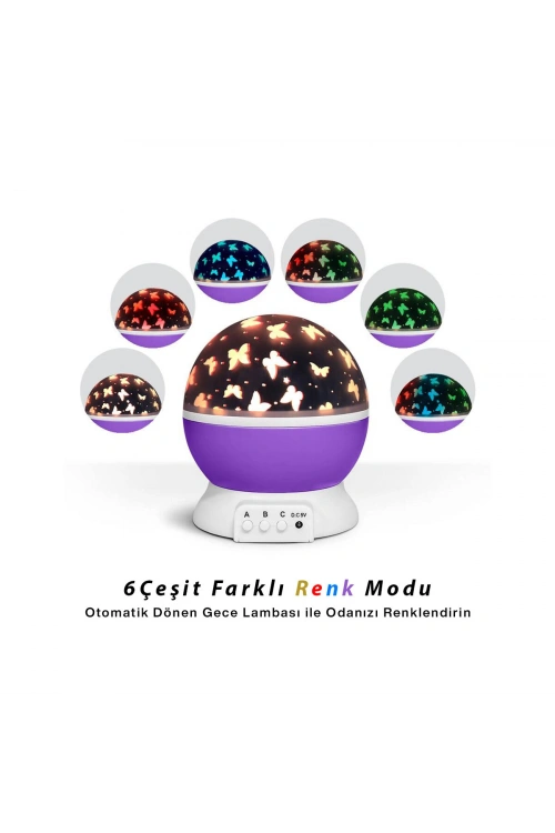 Star Master Dmr-4900 ( Dönerli & Ay Yıldız Görselli ) Gece Lambası ( Pilli & Usb =d.c 5v ) *60