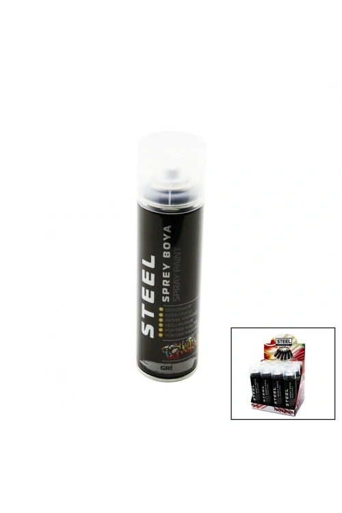 Steel ( Gri ) Sprey Boya 200ml*12x8
