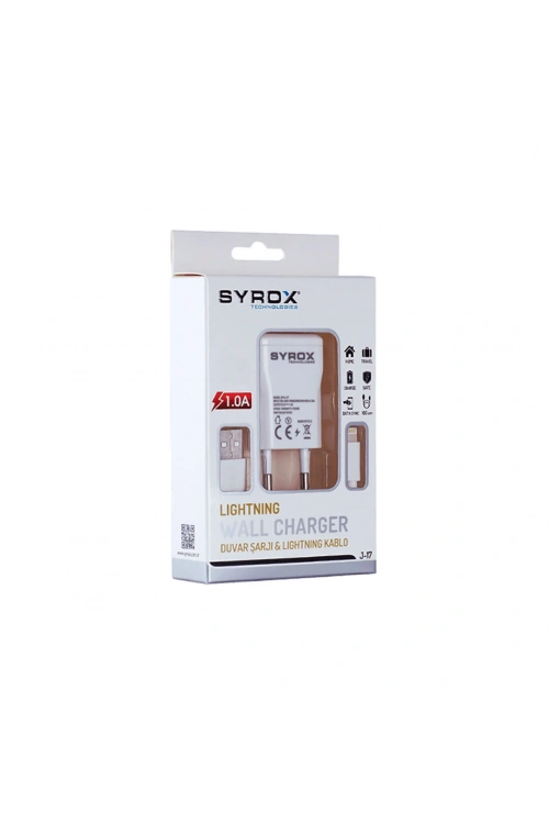 Syrox Syx-j17 İphone ( Usb ) Set Lıghtnıng Ev Şarj Aleti 1.0a*200