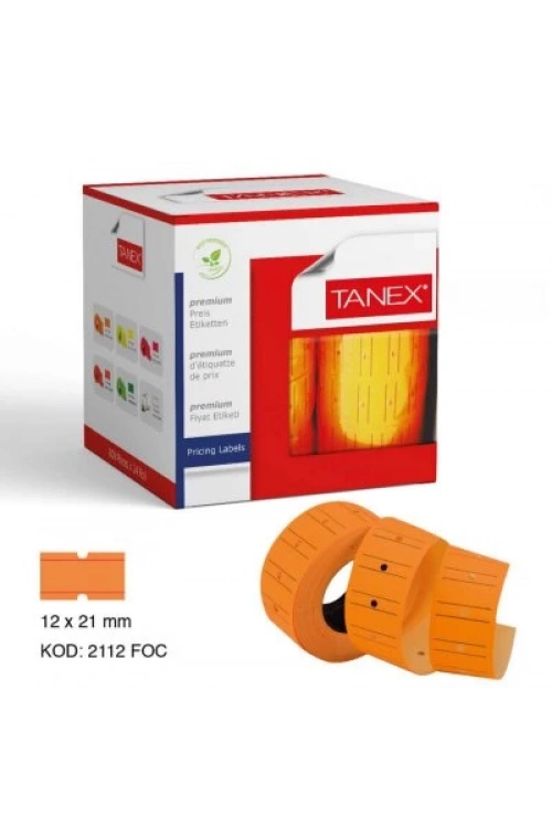 Tanex Turuncu Fiyat Etiketi 12x21mm*24x24