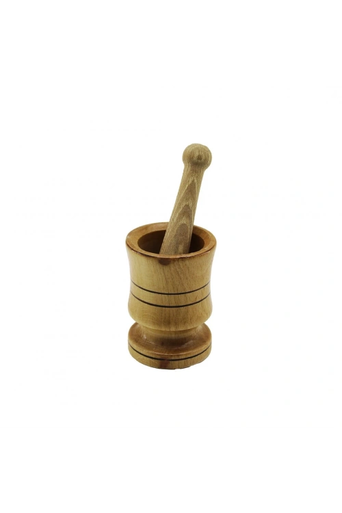 Taraklı Trk-074 (orta Boy) Ahşap Havan (sarımsak Dövecek) (ç:7.5cm-d:5.3cm-y:10.5cm) (brkt-077413)*100