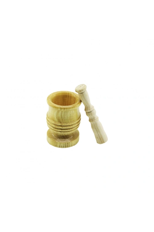 Taraklı Trk-120 (lüx) (orta Boy) Ahşap Havan (sarımsak Dövecek) (ç:7.3cm-d:6.5cm-y:10.5cm) (brkt-077437)*100