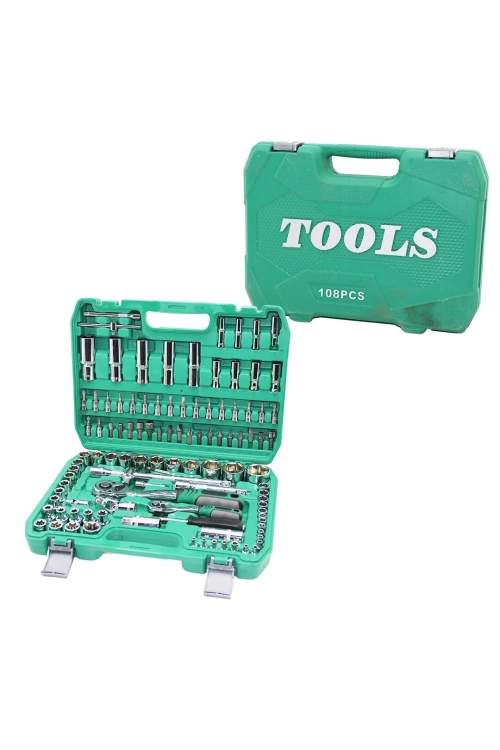 Tools (108pcs) Lokma Seti ( Lokma & Soket & Bits Adaptör & 2ad.cırcır Kolu ) ( Plastik Çantalı )*6
