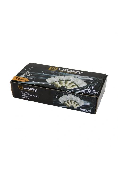Ulbay T22 ( 15w & E14 ) Fırın Ampul*50x20
