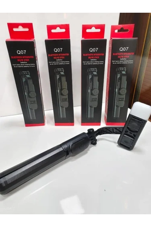 Universal Q07 6 Inç Halka Işık Taşınabilir Bluetooth Selfie Stick Tripod
