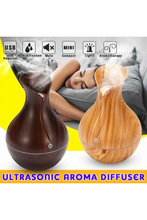 Vazo Modeli Hava Nemlendirici 200ml Led Işıklı Mini 7