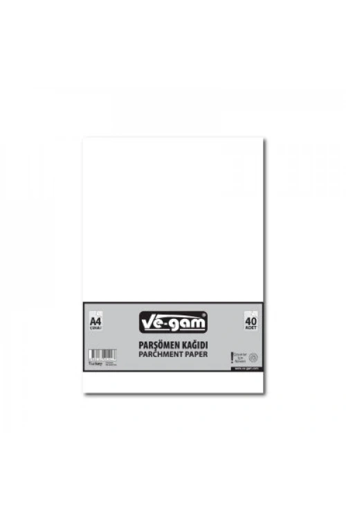 Ve-gam A4 ( 40pcs ) ( Çizgisiz ) Parşömen Kağıdı*100
