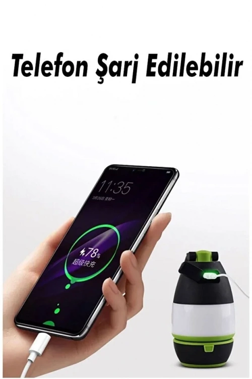 VOLEMİ Şarjlı Kamp Lambası Masa Lambası Uzun Menzilli Acil Durum Feneri V-068