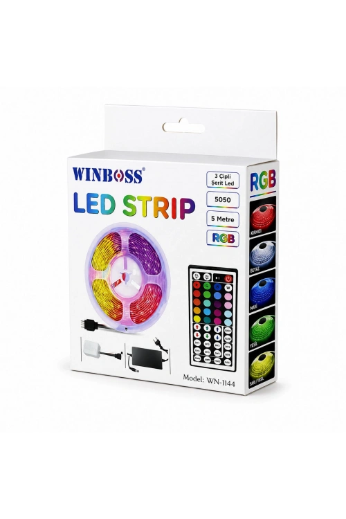 Wınnboss Strıp Lıght Wn-1144 ( 3çip & 5mt ) Rgb ( Kumandalı ) Şerit Led ( 5050 Smd Type & 54 Led S/m )*60