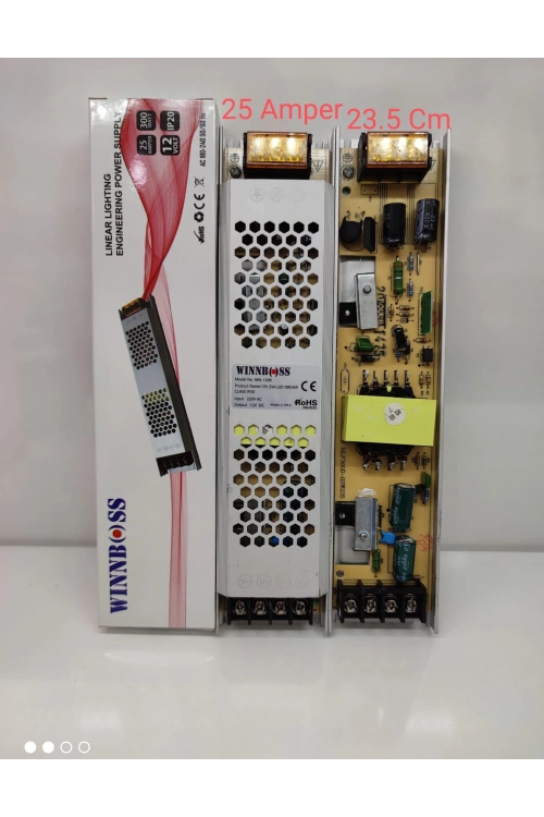 Wınnboss Wn-1209 ( 12v-25a-300w-ıp20 ) Ultra Slim Trafo*100