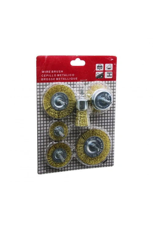Wıre Brush Lrd-25 ( 6pcs ) Dairesel Çelik Tel & Çanak Fırça Seti*60