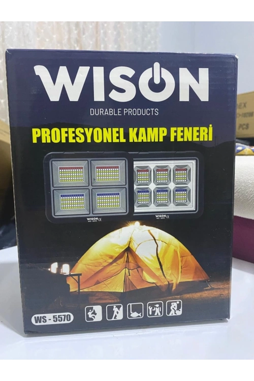 Wison Ws-5570 150w Güneş Enerjili Solar Kamp Feneri Projektör