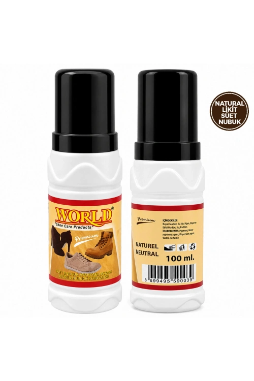 World ( Süet Nubuk ) ( Likit ) ( Natural ) Ayakkabı Boyası 100ml*12x8