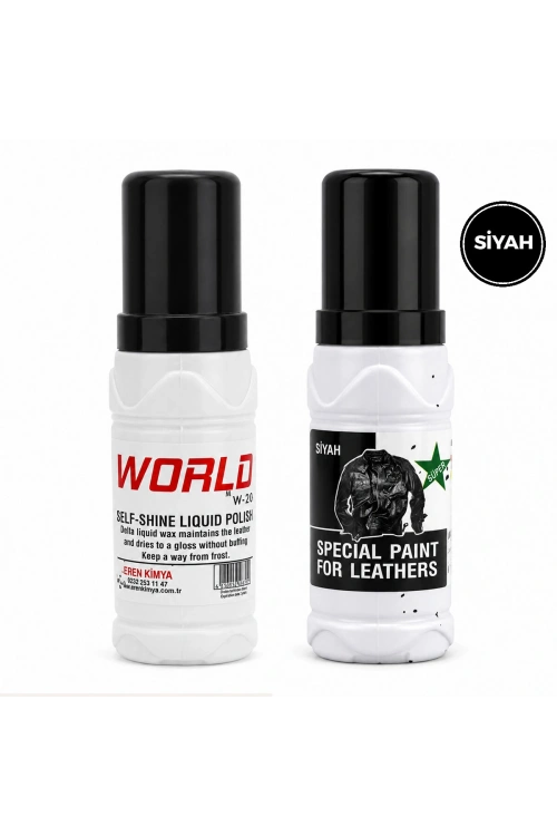 World W-26 ( Deri ) ( Siyah ) Sıvı Likit Boya Specıal Paınt For Leathers 100ml*12x8