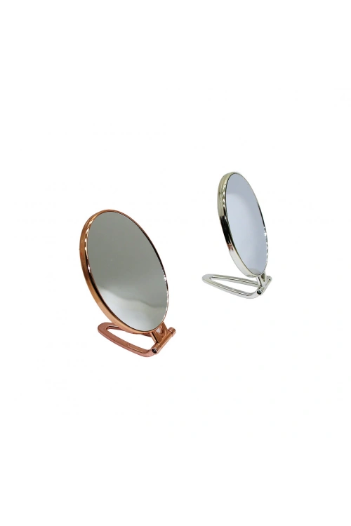 Yakut-11307-950-1 950-3 (6.5) (oval) (bronz & Gümüş) Makyaj Aynası (çift Taraflı) (pls.çerçeve & Katlanır Ayaklı)*72