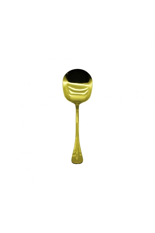 Yakut-12636 Gold ( Orta = 21cm ) ( Metal ) Servis Kaşık ( 5.8x7cm )*12x20