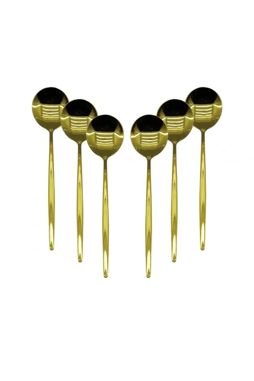 Yakut-9725 ( 6pcs ) ( Gold ) Yemek Kaşık Seti*100