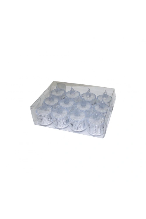 Yakut-9752 ( Çizgili Akan Mum ) ( Pilli ) Led Mum*12x40