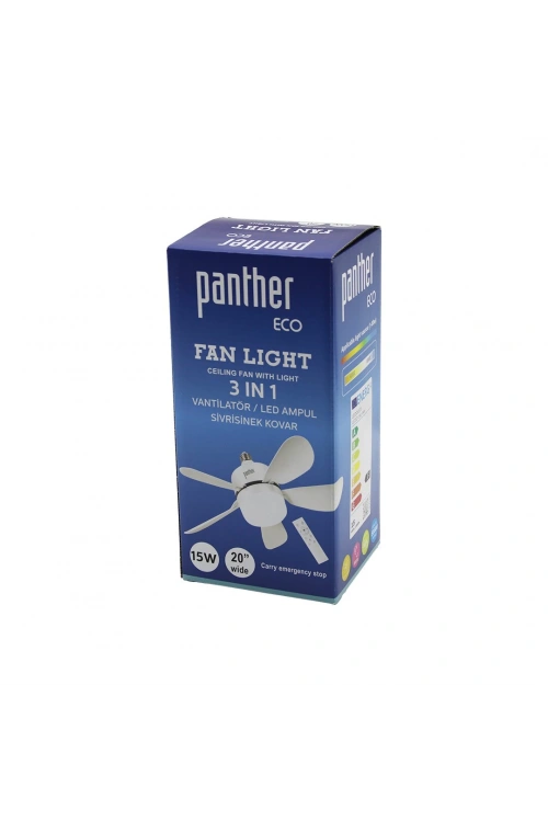 Yenii Panther ( Vantilatör & Avize Lamba) ( Kumandalı ) (3-kademe Hız)*40