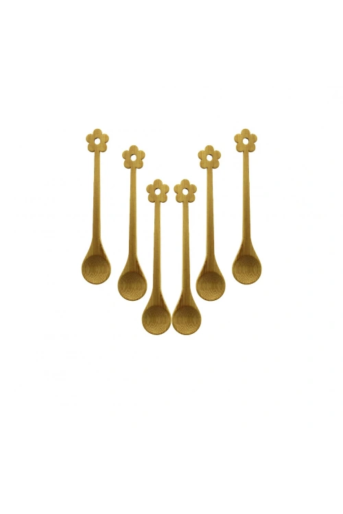 Zhu Zhi Yuan Dmr-8464 ( 6 Pcs ) ( Mini ) ( Bambu Ahşap Kaşık ) ( 14.5cm )*500