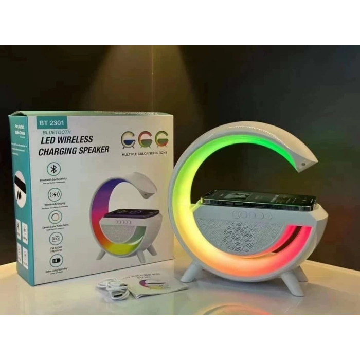 Egonex Kablosuz, Usb Bağlantılı, Ekstra Uzun Pil Ömürlü, 7 Renk Seçenekli Ambiyans Işığı,telefon Şarj Standı Bt2301