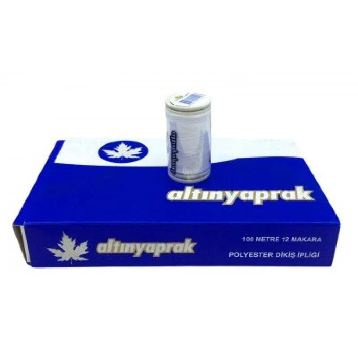 Egonex Altınyaprak ( 12pcs ) ( Beyaz ) ( 100 Mt ) Dikiş İplik*240