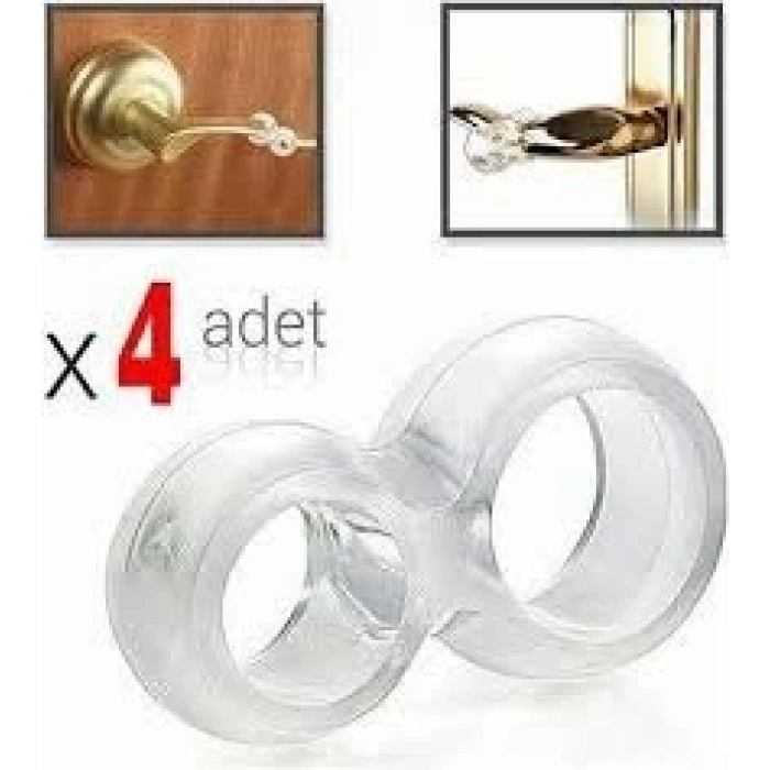 Egonex Burçin Erk-044 ( 4pcs ) ( Şeffaf Silikon Plastik ) Kapı Pencere Stoperi*24x1