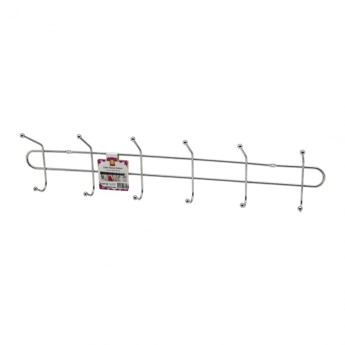 Egonex By Polat Kod-878 Lüks ( Krom ) ( 6 Kollu ) ( Duvar ) Askısı ( Mini Krom Misketli )*6x12