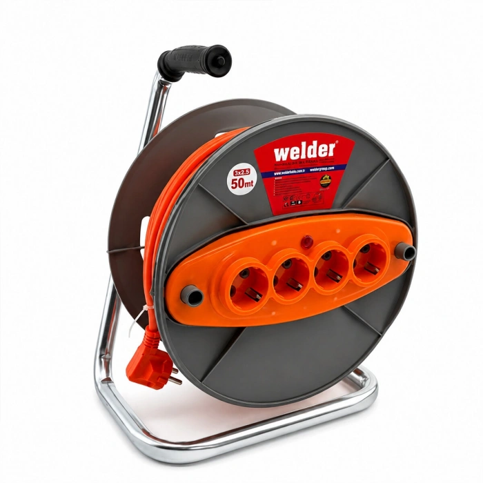 Egonex Cca Ct Welder ( 3x2.5mm ) ( 50mt ) Makaralı Uzatma Kablo*4