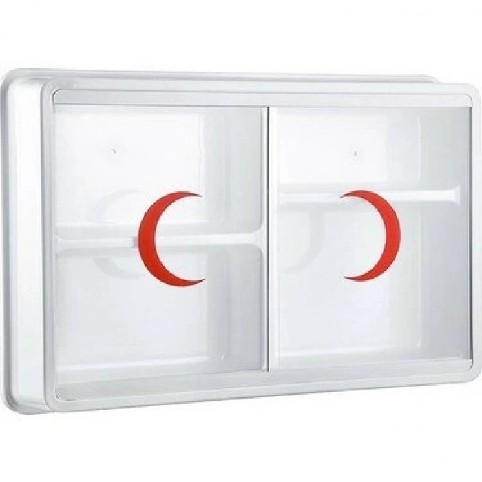 Egonex Çelik Ayna-158 ( Plastik ) ( 2 Kapaklı ) Ecza Dolabı*10