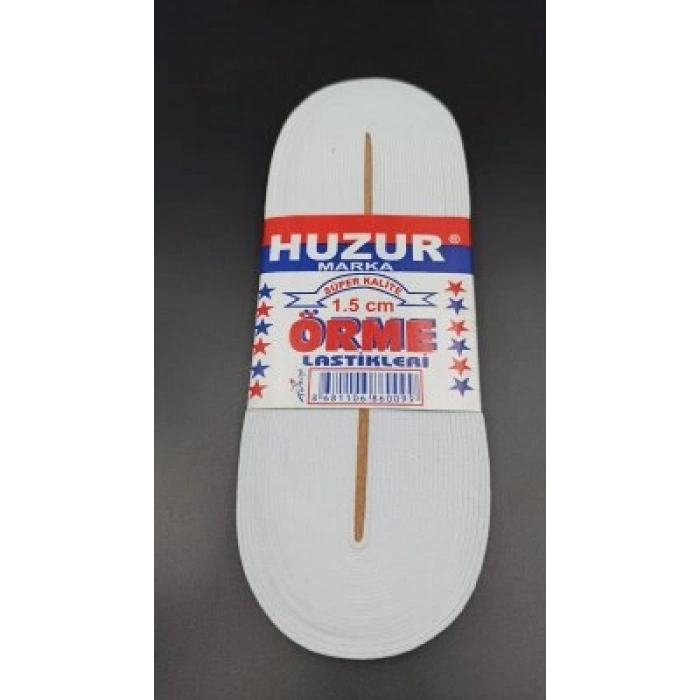 Egonex Huzur ( Beyaz & 1.5cm ) Paça Lastik Yassı Gniş 10mt.*50