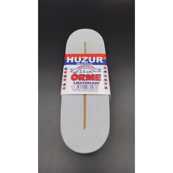 Egonex Huzur ( Beyaz & 2.5cm ) Paça Lastik Geniş 10mt.*30