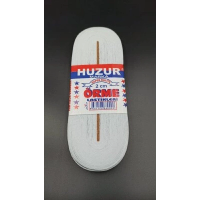 Egonex Huzur ( Beyaz & 2cm ) Paça Lastik Yassı Geniş 10mt*50