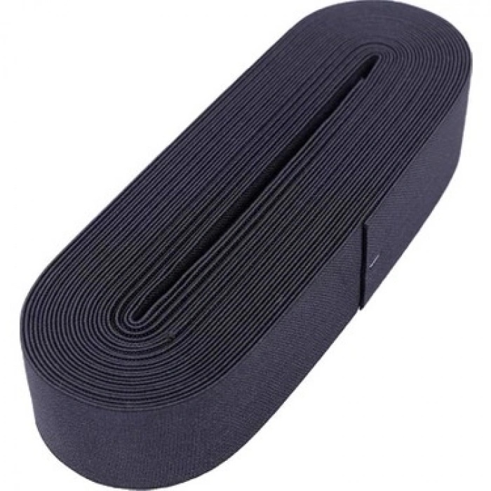Egonex Huzur ( Siyah & 4cm ) Paça Lastik Yassı Geniş 10mt.*20