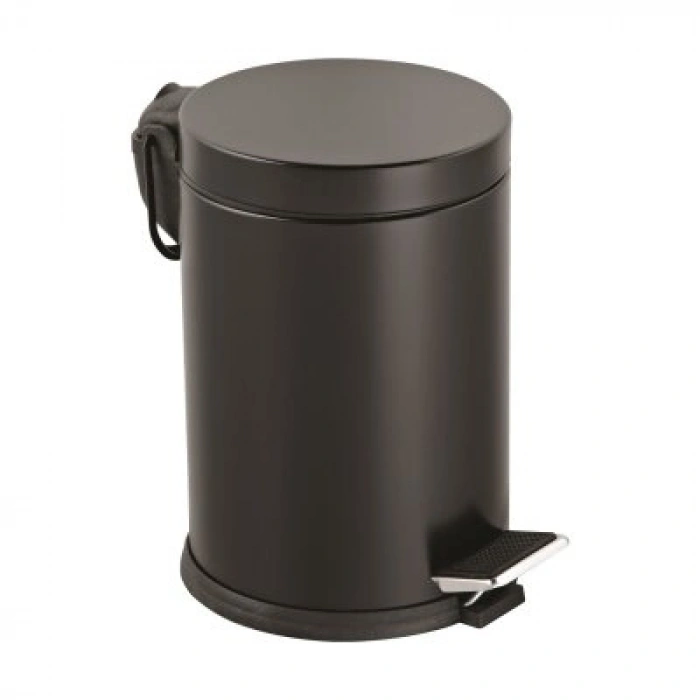 Egonex Lalezar Lzr-815s ( 12lt ) ( Siyah ) Pedallı Metal Çöp Kovası*6