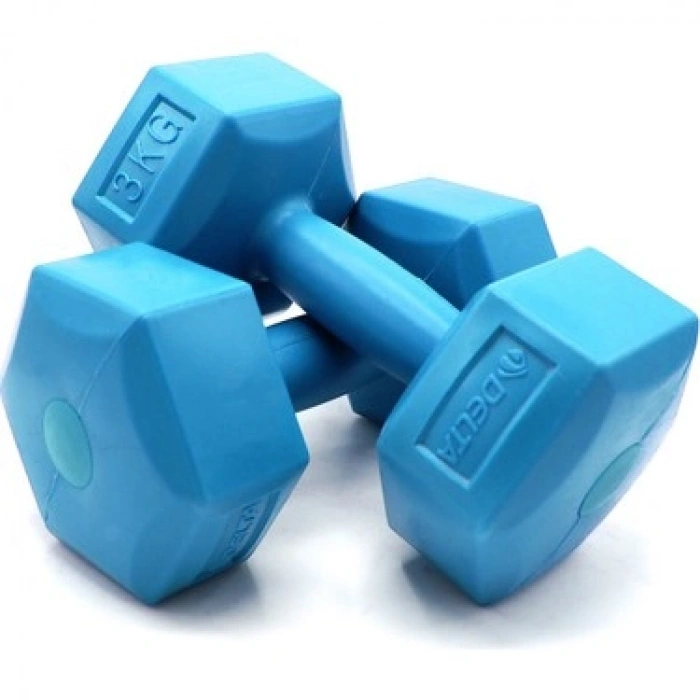 Egonex Mrt Spor ( 3kg ) Plastik Köşeli Dambıl ( 2pcs )*1