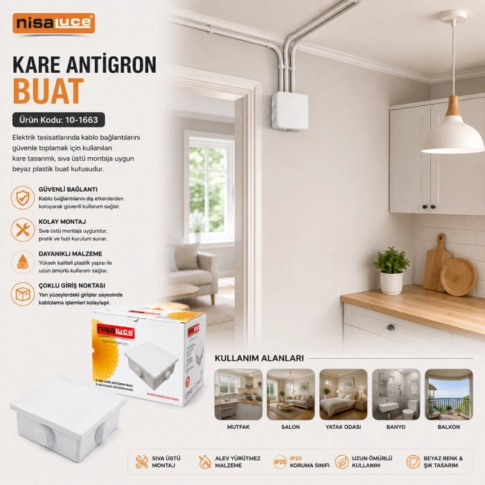 Egonex Nisaluce E1406 ( Ip40 ) ( Antigron ) Kare Buat*30x1
