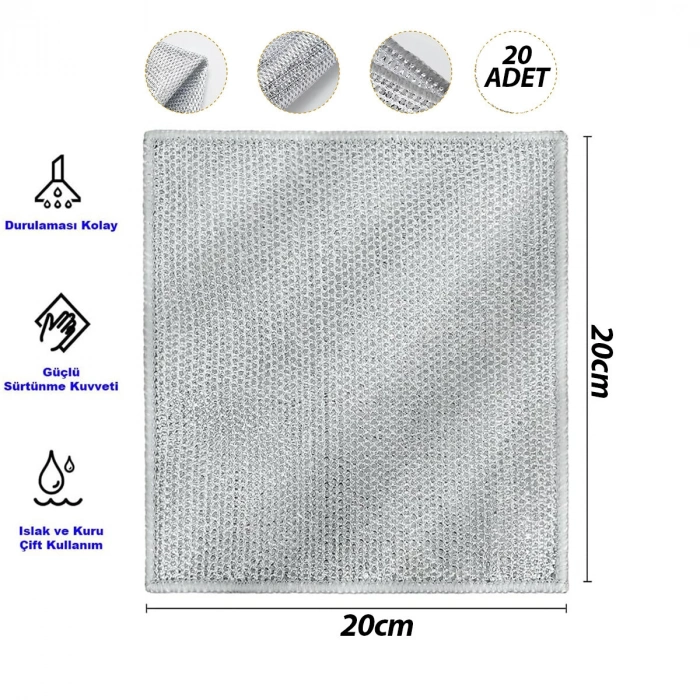 Egonex Pablıto Pbt-321 ( Tel Bez ) Bulaşık Bezi ( 20x20cm )*20x100