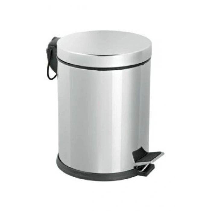 Egonex Pedallı-727 ( 8lt ) Krom Metal Çöp Kovası 727*6