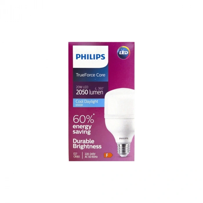 Egonex Phılıps Code-064158 00 True Force ( 20w ) Mini Torch Led Bulb Ampul ( Beyaz & 6500k ) ( E27 ) ( 2050 Lümen )*6=k