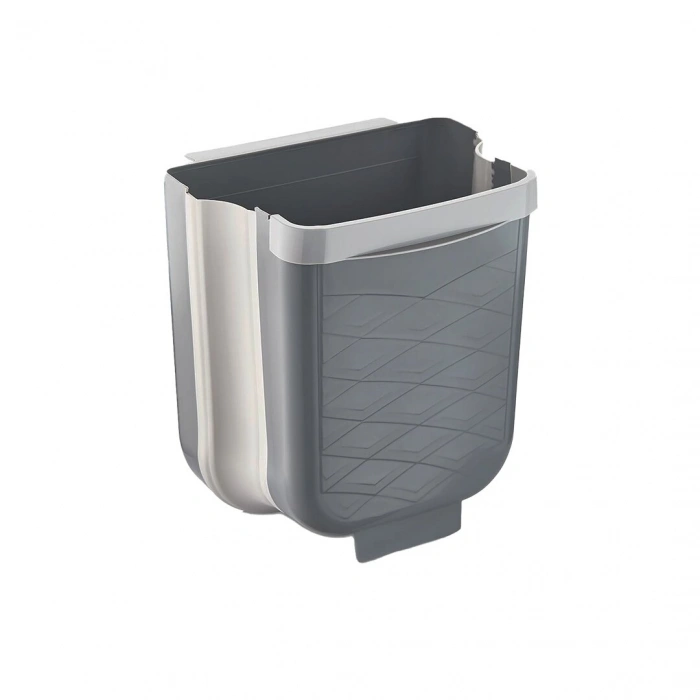 Egonex Qlux L-00869-2 ( Gri ) Katlanabilir Mutfak Çöp Kovası ( 6lt )*8