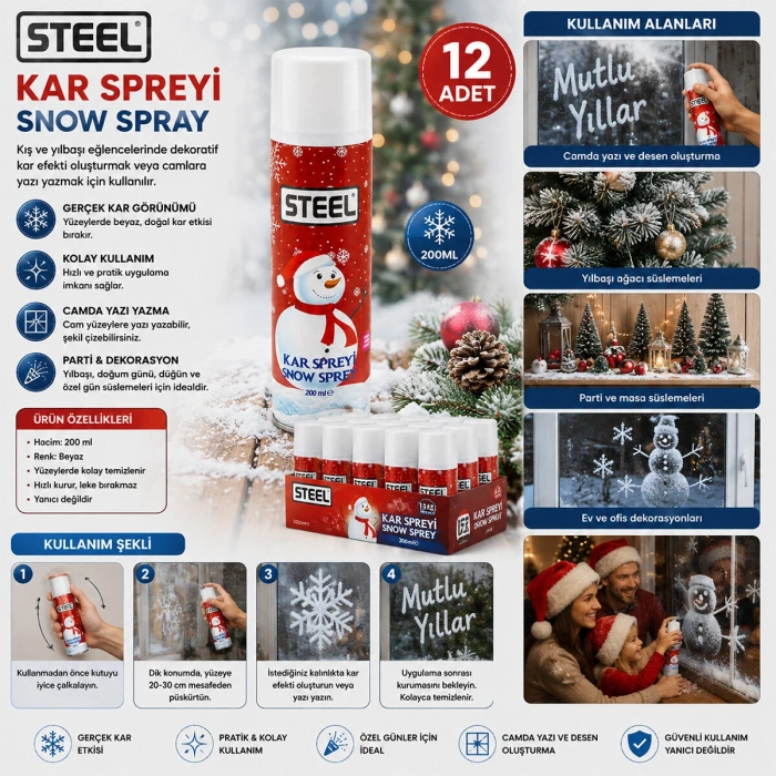 Egonex Steel Max Kar Spreyi 200ml*12x8