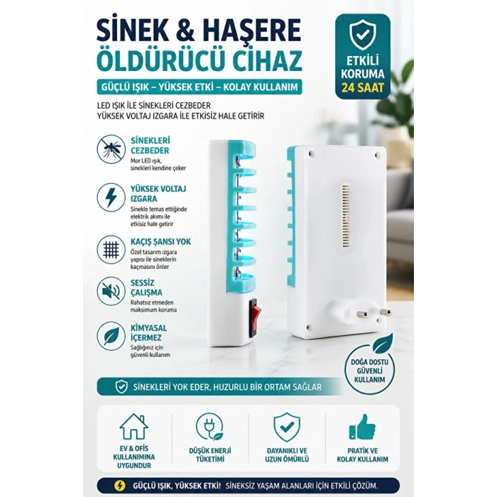UV Işıklı Priz Tipi Elektrikli Sinek Öldürücüler